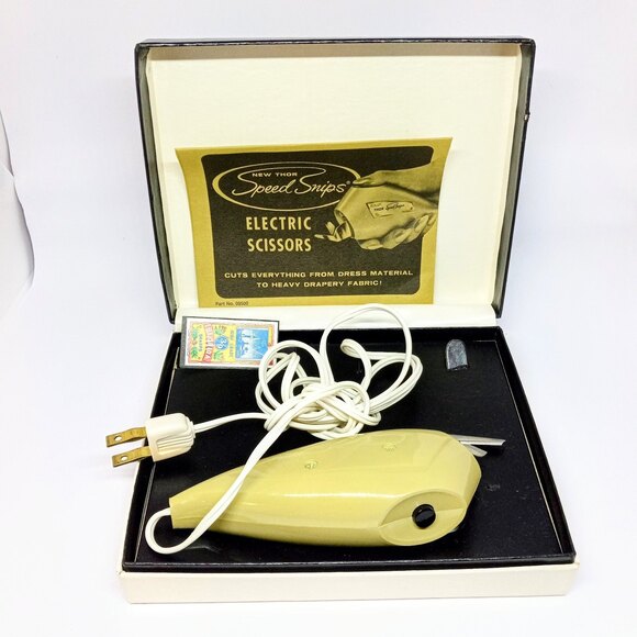 Thor Speed Snips Electric Scissors- Original Box & Manual - Working-Vintage - Picture 1 of 9